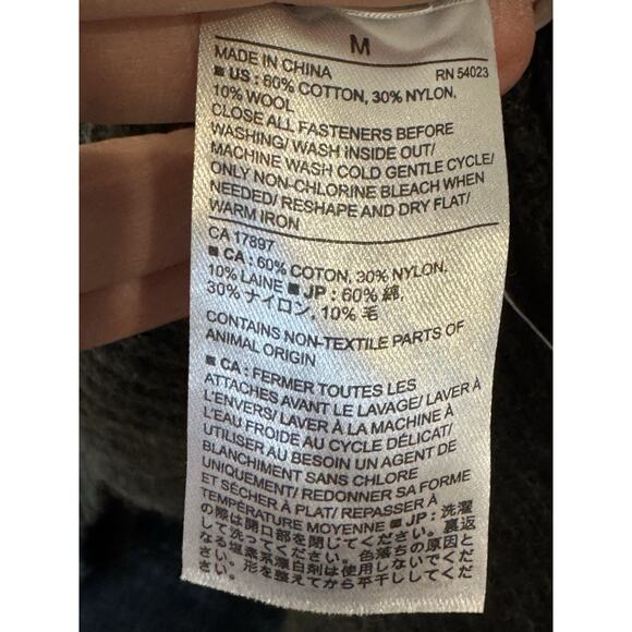 Banana Republic Eco Sweater Mens Medium Shawl Collar Pullover Warm Cozy Comfy - Picture 5 of 6